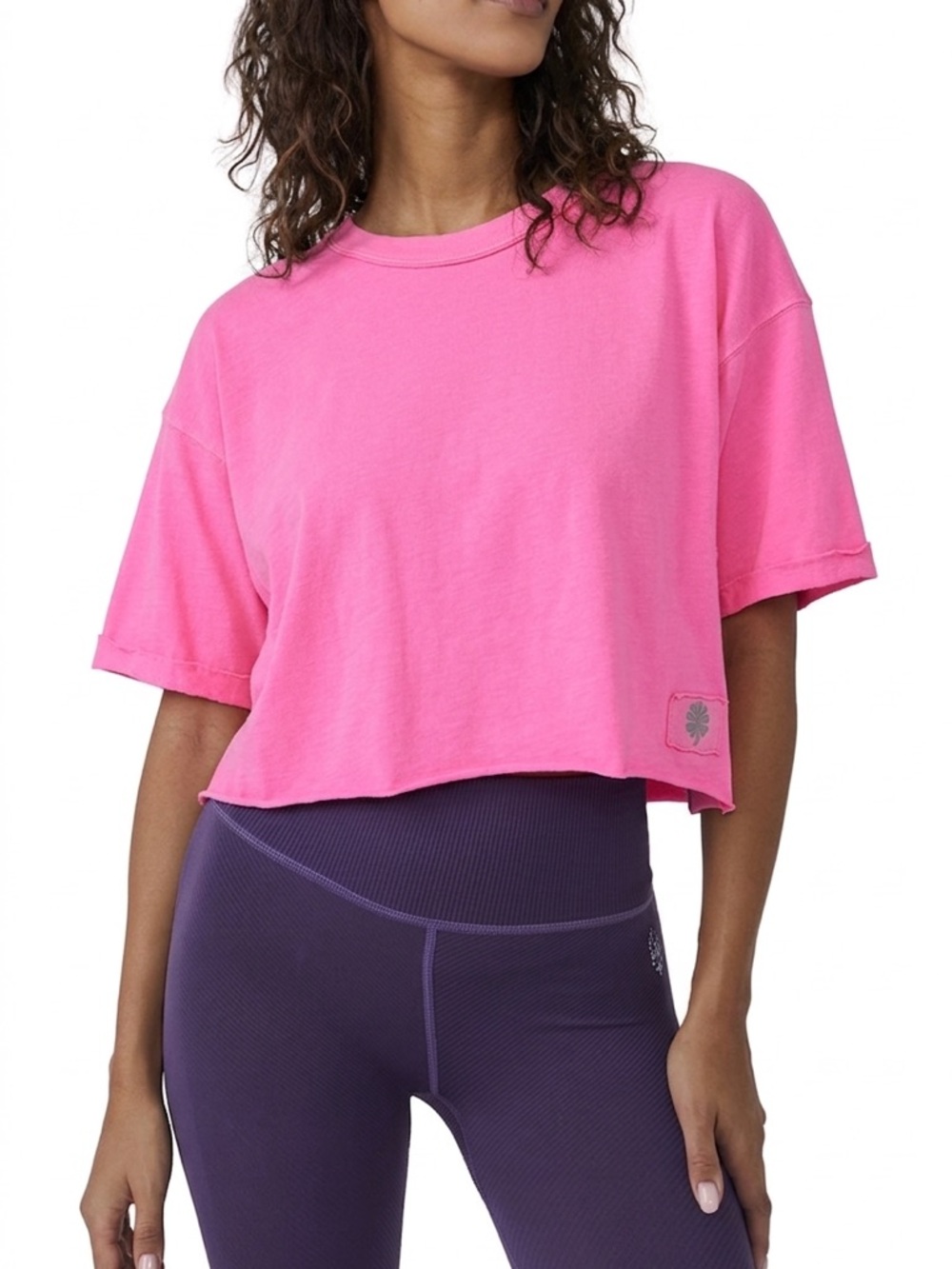 NWOT FP Movement Inspire Tee Hot Pink Small